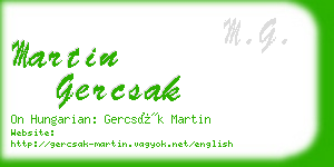 martin gercsak business card